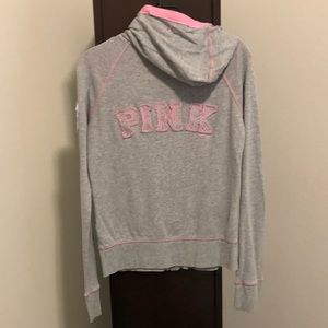 PINK 💖 Gray and Pink Zip Up Sweatshirt